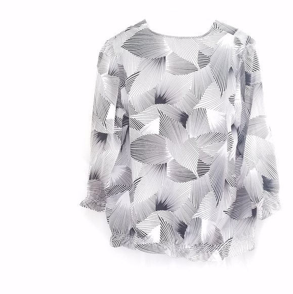 covington womens size large black and white  blouse - Picture 3 of 3